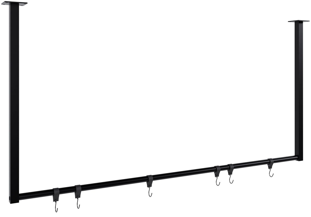 Kledingstang Fenton met 6 haken 120x60 cm schwarz