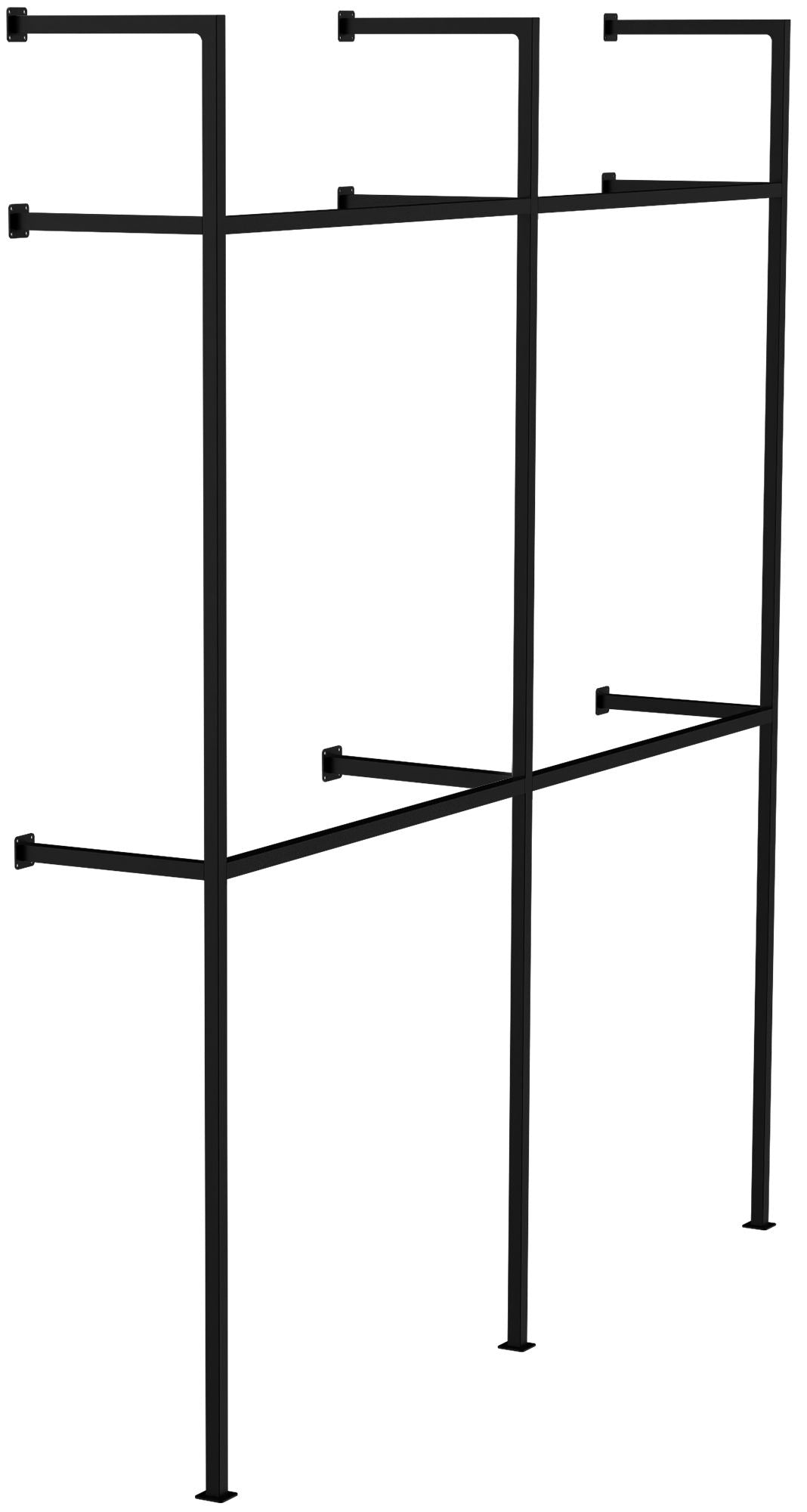 Wandgarderobe Arundel 195,5x35x220 cm schwarz