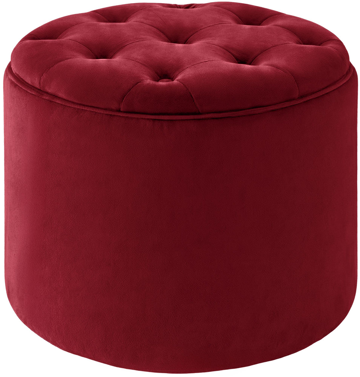 Poef Pantin fluweel rood rot