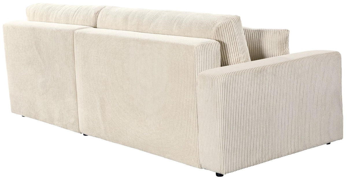 Ecksofa Brescia 4 Sitzer Cord creme