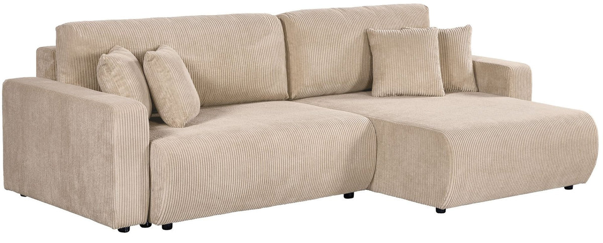 Ecksofa Brescia 4 Sitzer Cord khaki