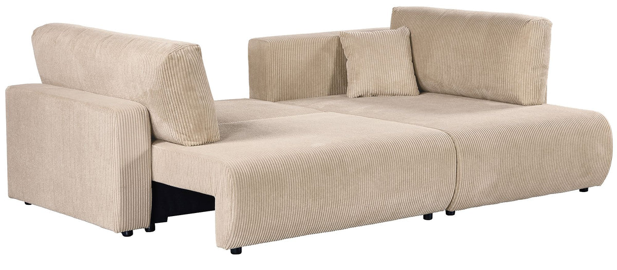 Ecksofa Brescia 4 Sitzer Cord khaki
