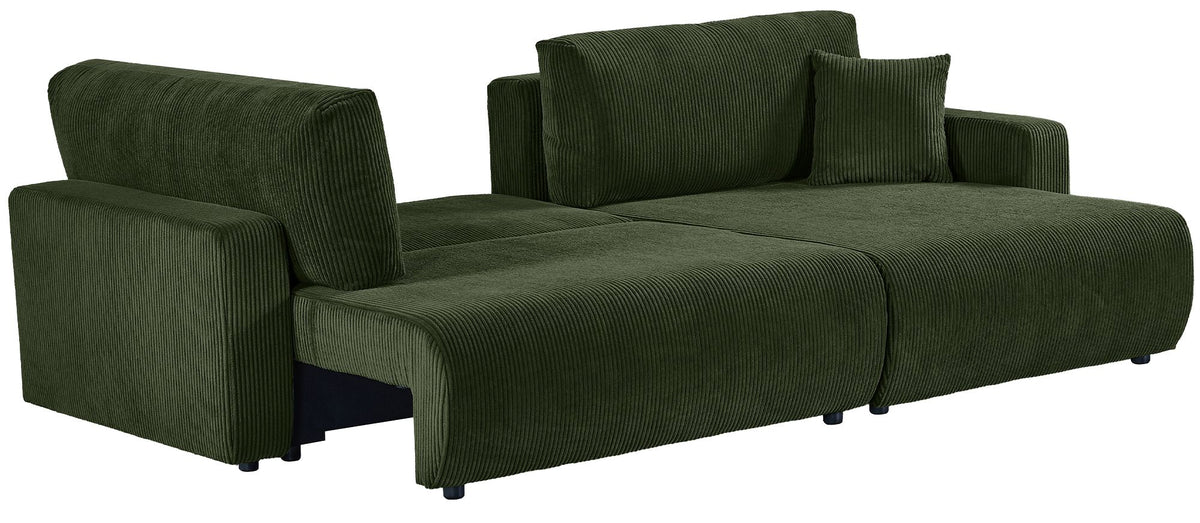 Ecksofa Brescia 4 Sitzer Cord grün
