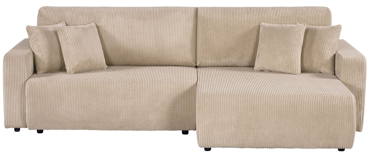 Ecksofa Brescia 4 Sitzer Cord khaki