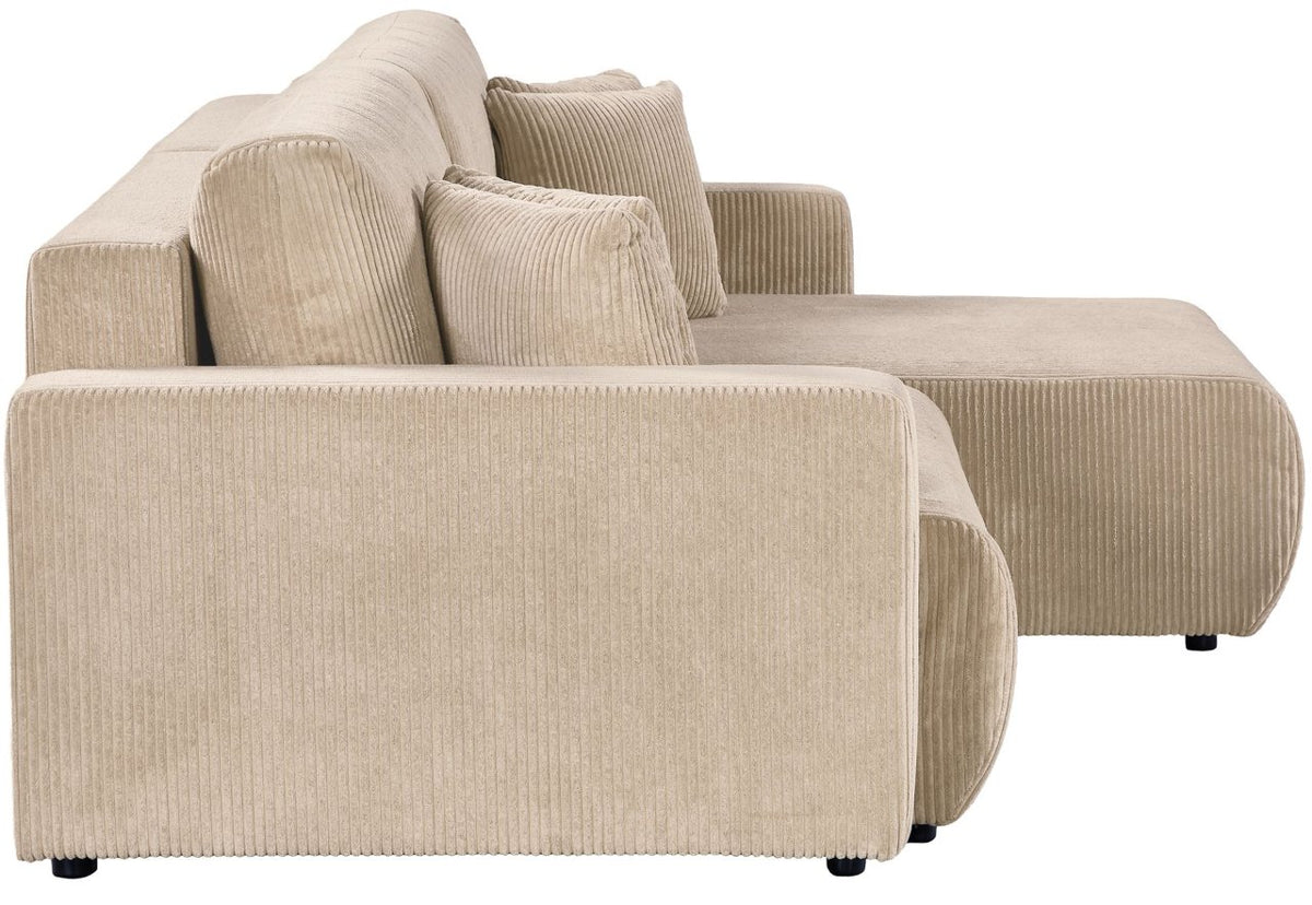 Ecksofa Brescia 4 Sitzer Cord khaki