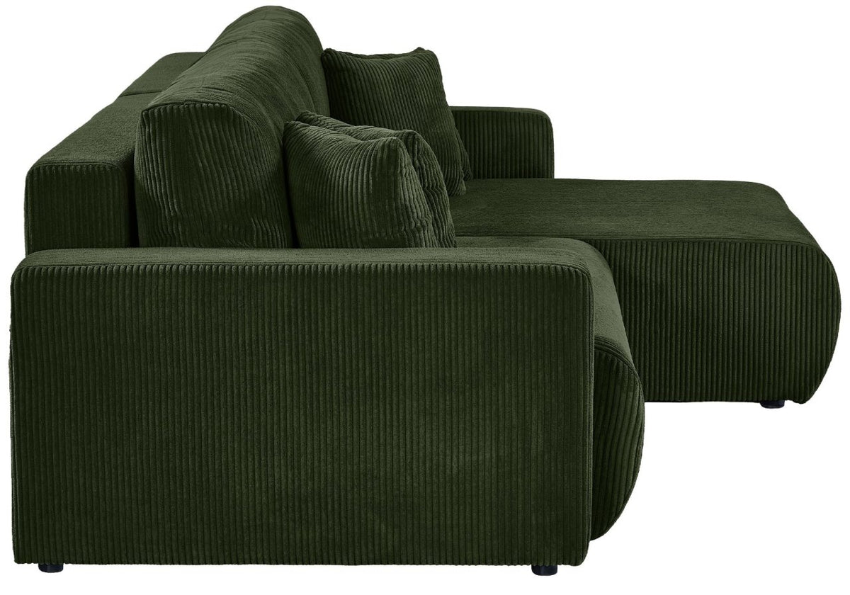 Ecksofa Brescia 4 Sitzer Cord grün