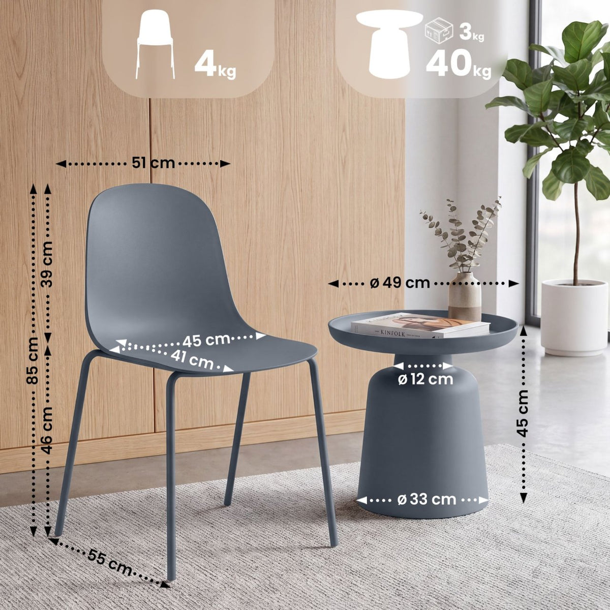 Sitzgruppe Nilo 2er dunkelgrau