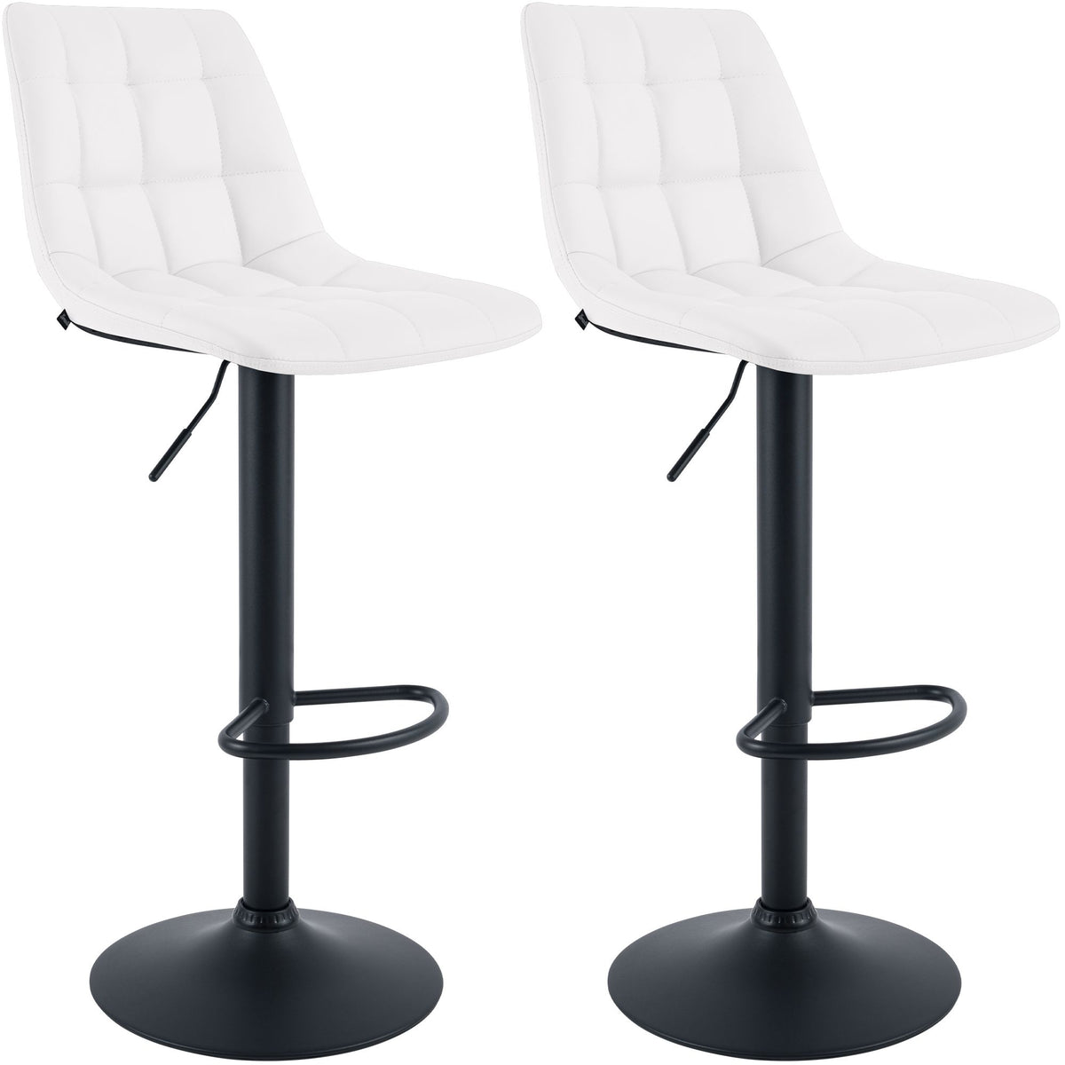 2er Set Barhocker Mapun Kunstleder weiß