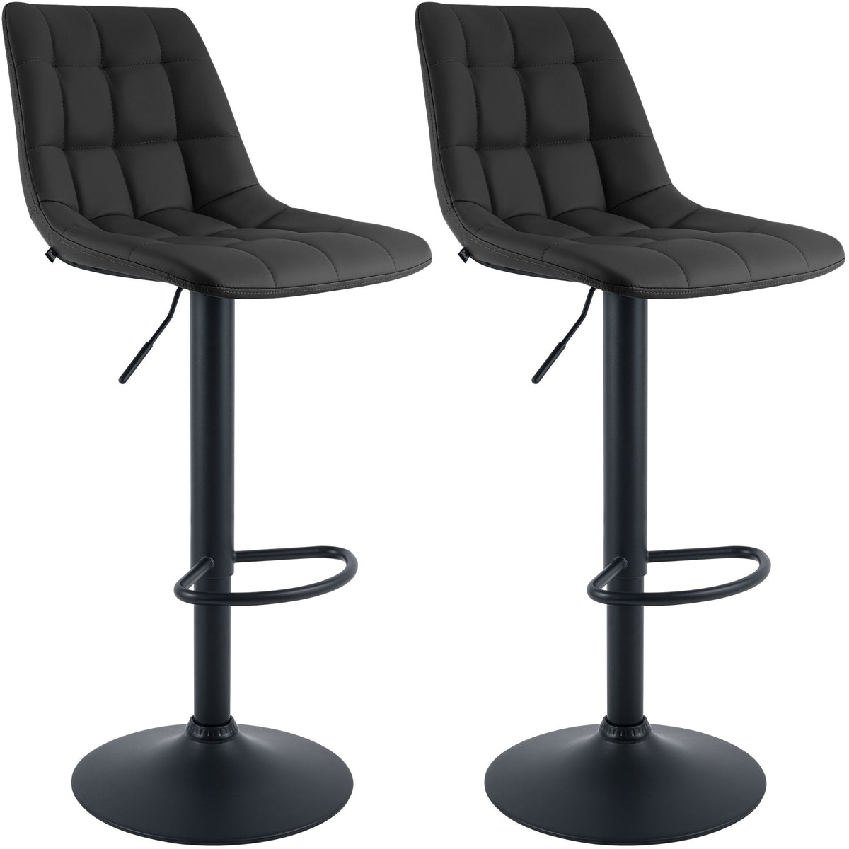 2er Set Barhocker Mapun Kunstleder schwarz
