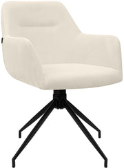 Eetkamerstoel Merlinda Ribstof creme creme