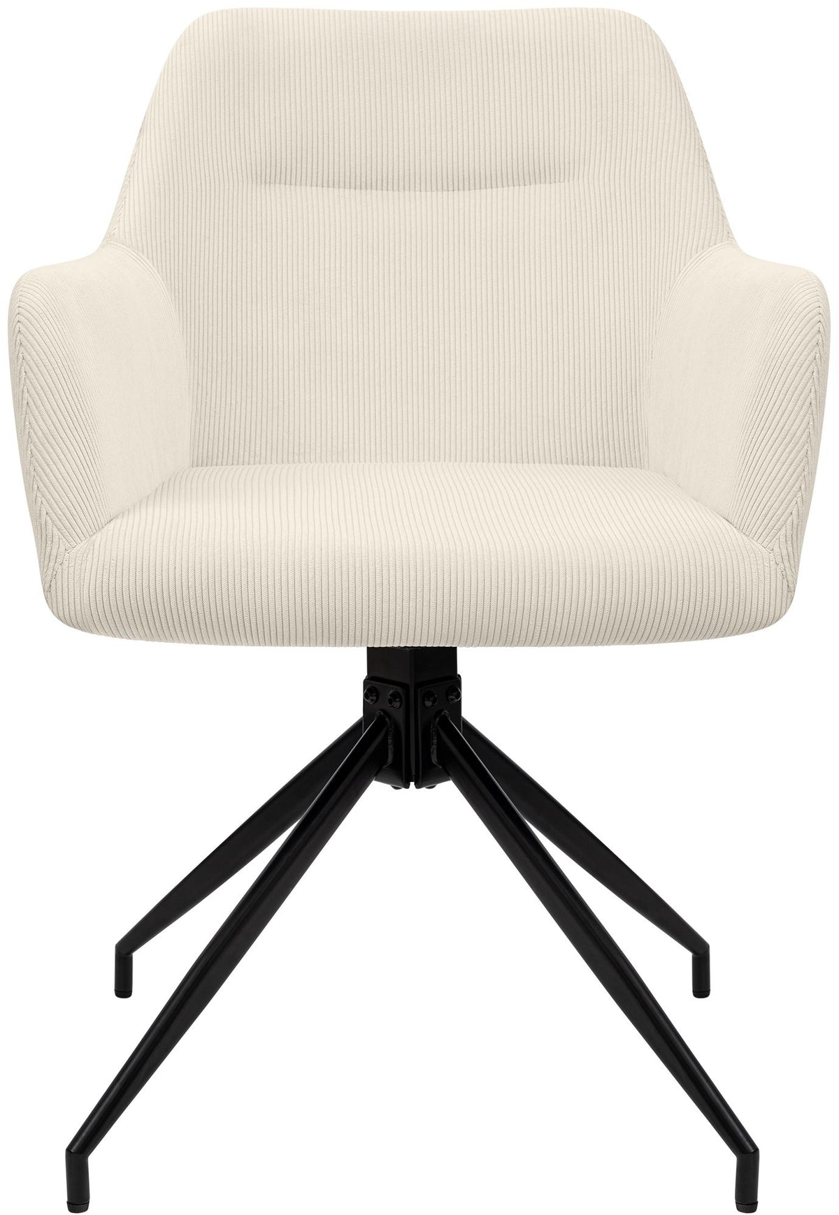 Eetkamerstoel Merlinda Ribstof creme creme