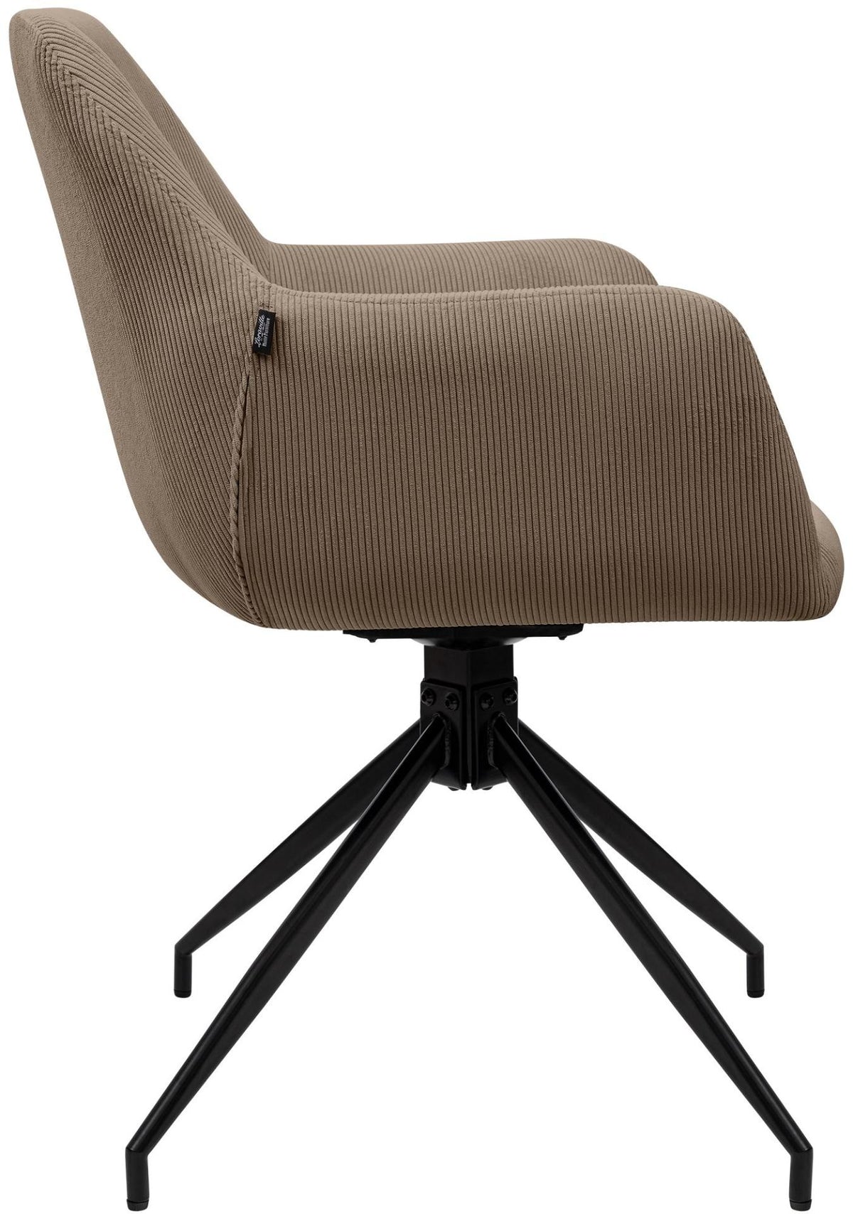 Eetkamerstoel Merlinda Ribstof taupe taupe