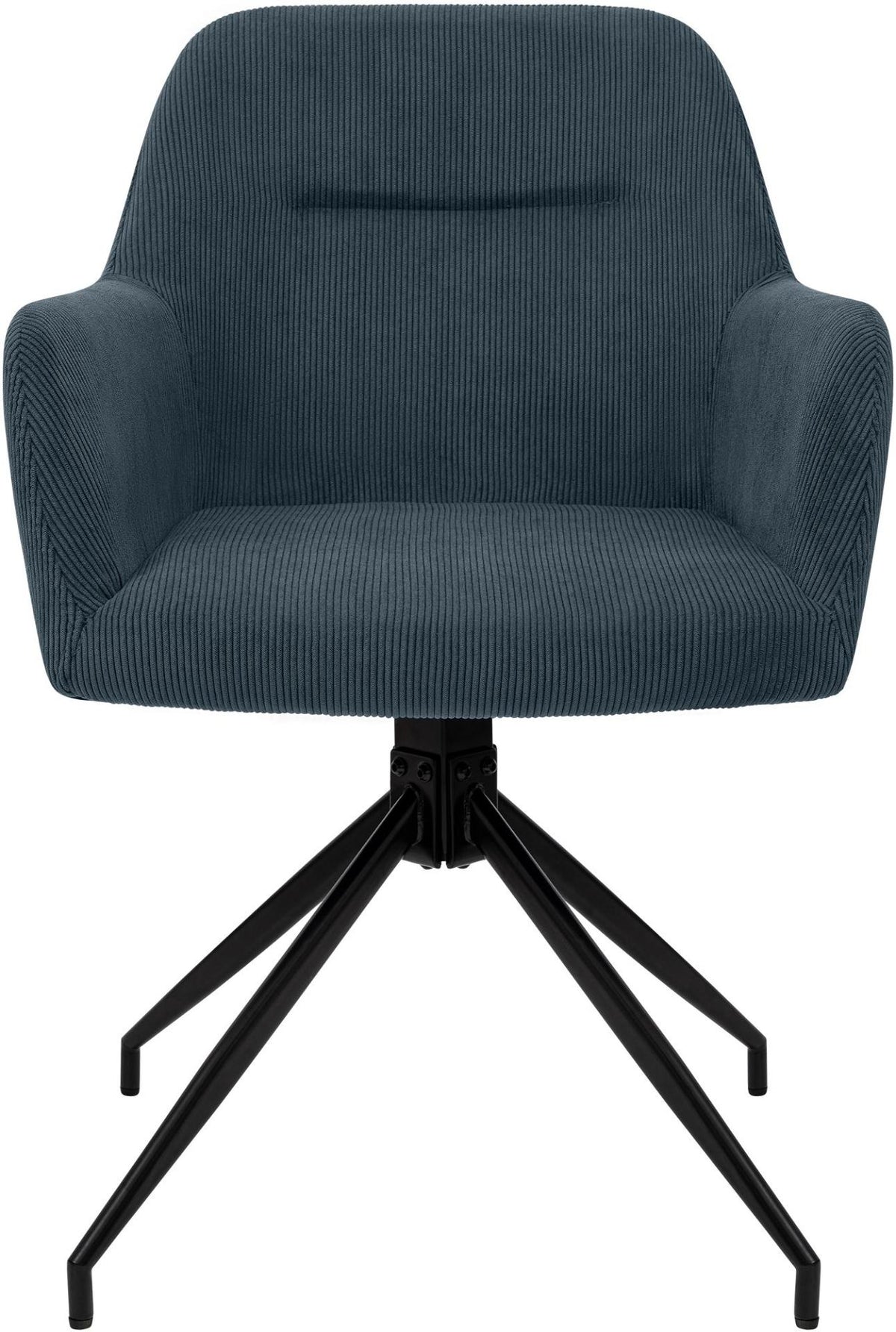 Eetkamerstoel Merlinda Ribstof donkerblauw dunkelblau