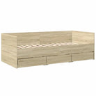 2-in-1 slaapbank met lades in bewerkt hout levering bevat - Bedden & bedframes