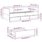 2-in-1 slaapbank met lades in bewerkt hout levering bevat - Bedden & bedframes
