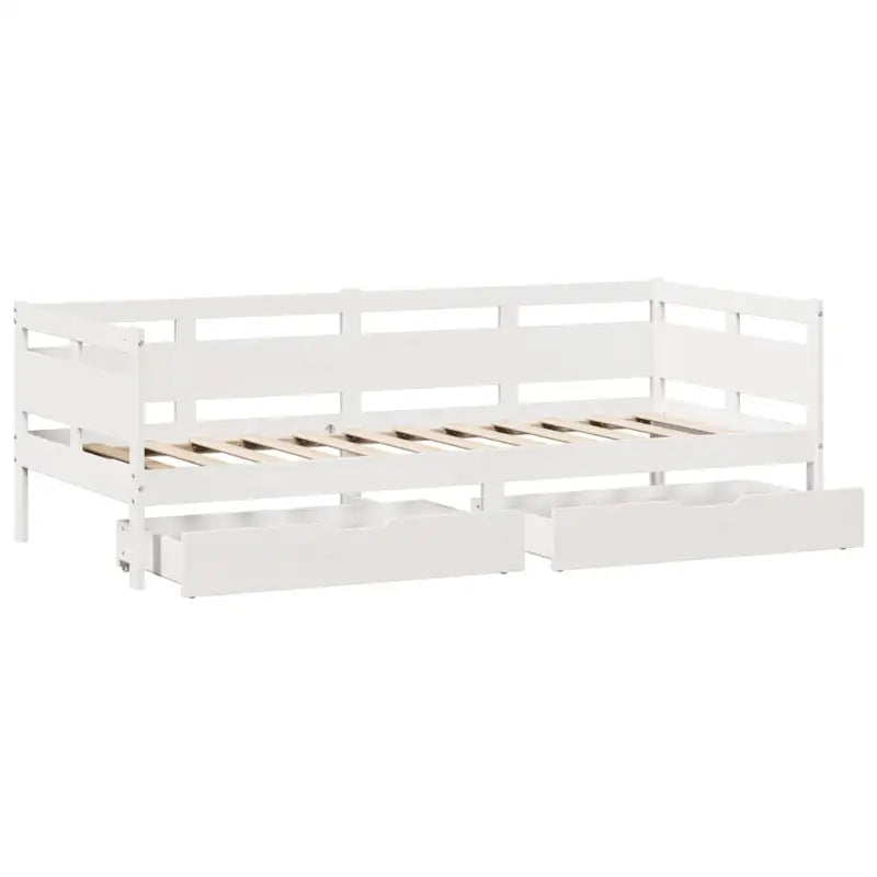2-in-1 Slaapbank met lades in massief grenenhout met rustieke charme - Bedden & bedframes