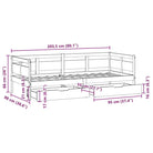 2-in-1 Slaapbank met lades in massief grenenhout met rustieke charme - Bedden & bedframes