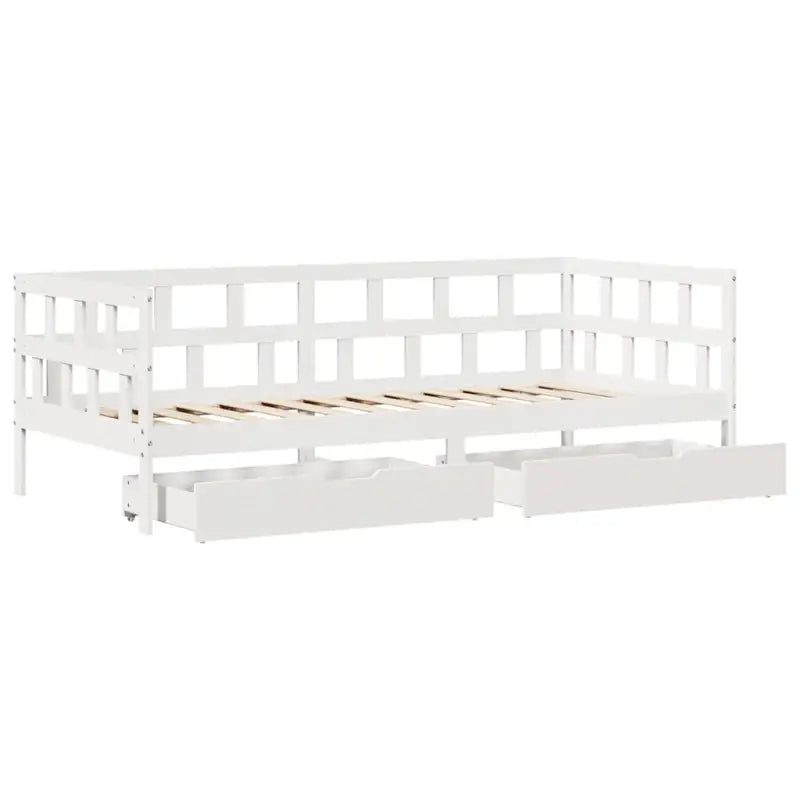2-in-1 slaapbank met lades in massief grenenhout voor rustieke charme - Bedden & bedframes