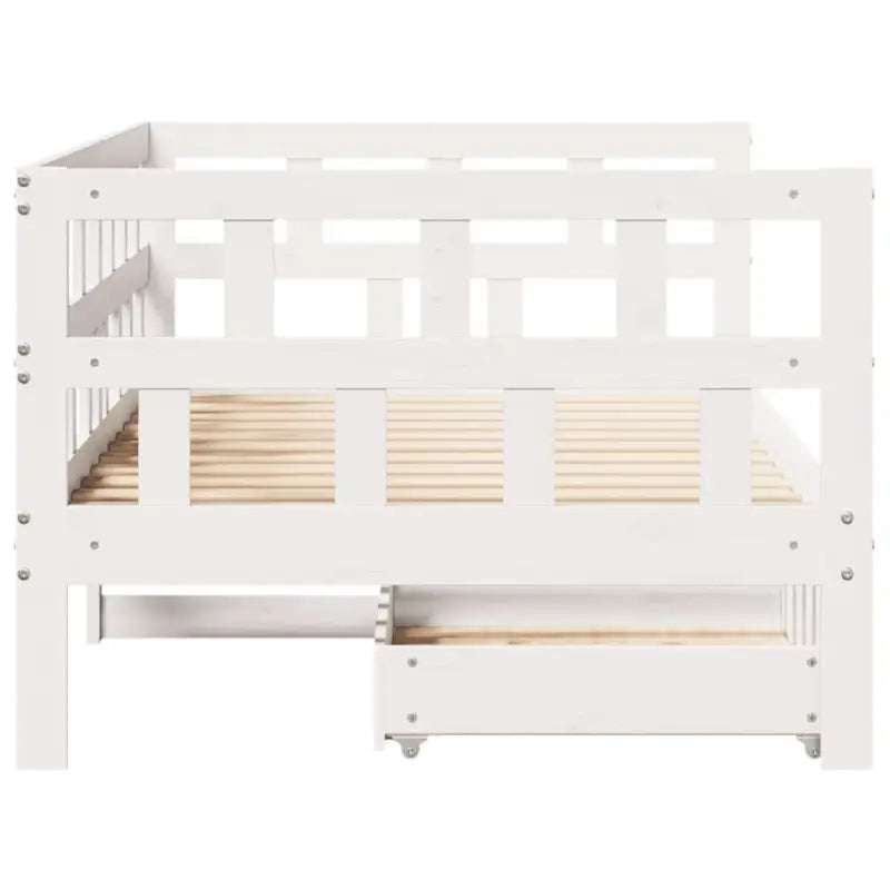 2-in-1 slaapbank met lades in massief grenenhout voor rustieke charme - Bedden & bedframes