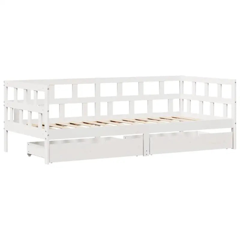 2-in-1 slaapbank met lades in massief grenenhout voor rustieke charme - Bedden & bedframes