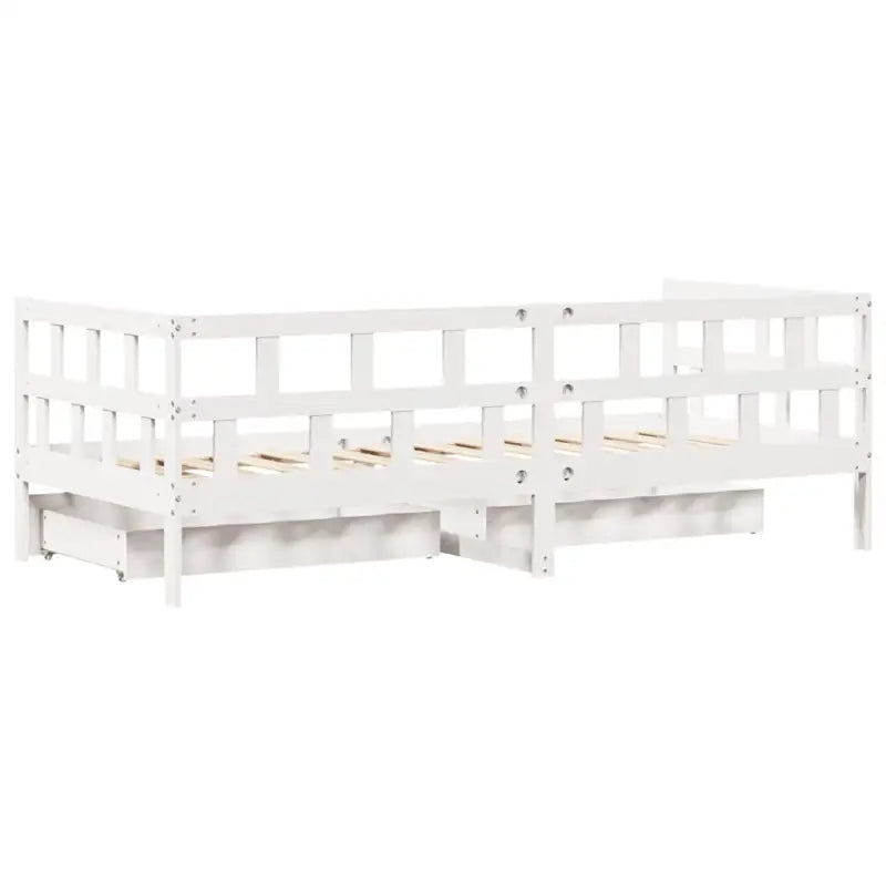 2-in-1 slaapbank met lades in massief grenenhout voor rustieke charme - Bedden & bedframes