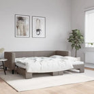 2-in-1 Slaapbank met Onderbed voor Woon- en Slaapkamers - Taupe / 80 x 200 cm / met onderschuifbed - Bedden & bedframes