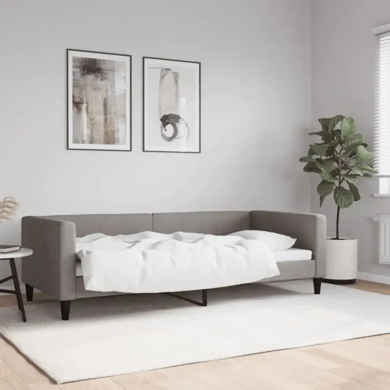 2-in-1 Slaapbank met Onderbed voor Woon- en Slaapkamers - Taupe / 90 x 200 cm / zonder matras - Bedden & bedframes