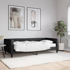 2-in-1 Slaapbank met Onderbed voor Woon- en Slaapkamers - Zwart / 90 x 200 cm / met matras - Bedden & bedframes