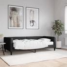 2-in-1 Slaapbank met Onderbed voor Woon- en Slaapkamers - Zwart / 90 x 190 cm / met matras - Bedden & bedframes