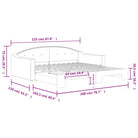 2-in-1 Slaapbank met Onderbouwbed voor Woonkamer en Slaapkamer - Bedden & bedframes