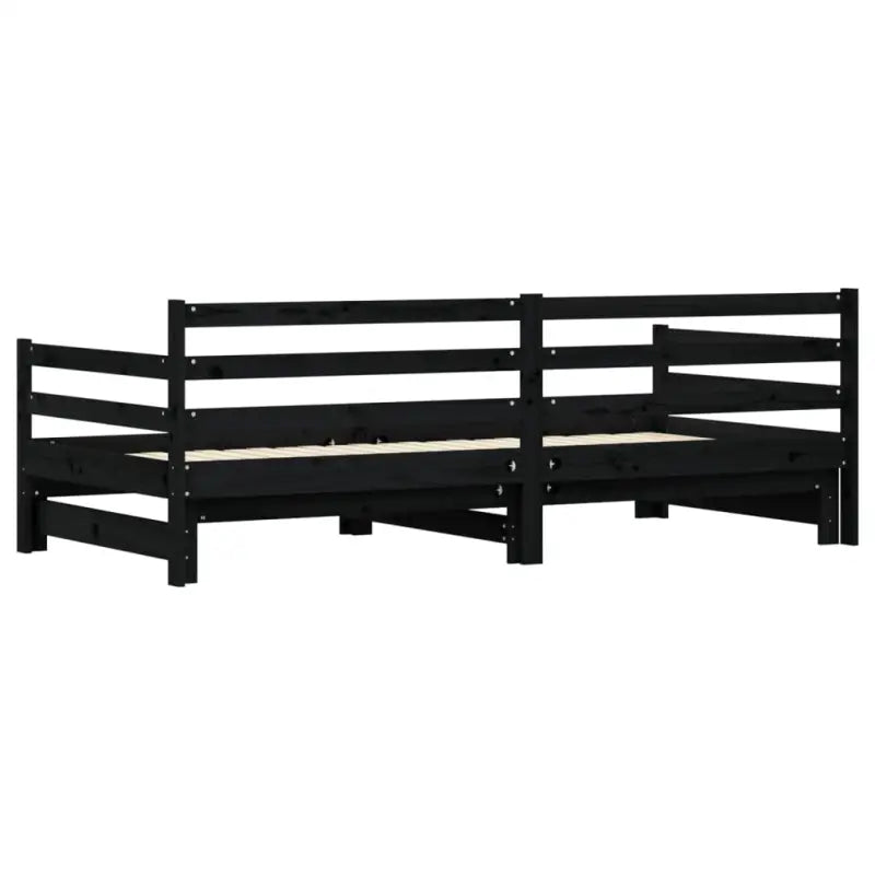 2-in-1 slaapbank met onderschuifbed van massief grenenhout - Bedden & bedframes