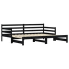 2-in-1 slaapbank met onderschuifbed van massief grenenhout - Bedden & bedframes