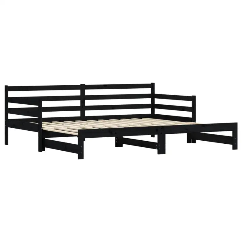 2-in-1 slaapbank met onderschuifbed van massief grenenhout - Bedden & bedframes