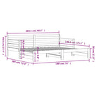 2-in-1 slaapbank met onderschuifbed van massief grenenhout - Bedden & bedframes