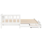 2-in-1 Slaapbank met onderschuifbed van massief grenenhout - Bedden & bedframes