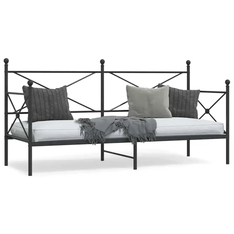 2-in-1 Slaapbank met onderschuifbed voor optimale afmetingen bed - Zwart / 80 x 200 cm / zonder onderschuifbed - Bedden