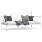 2-in-1 Slaapbank met onderschuifbed voor optimale afmetingen bed - Wit / 100 x 190 cm / zonder onderschuifbed - Bedden