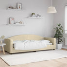 2-in-1 Slaapbank voor in woonkamer of slaapkamer - Crème / 80 x 200 cm / zonder matras - Bedden & bedframes
