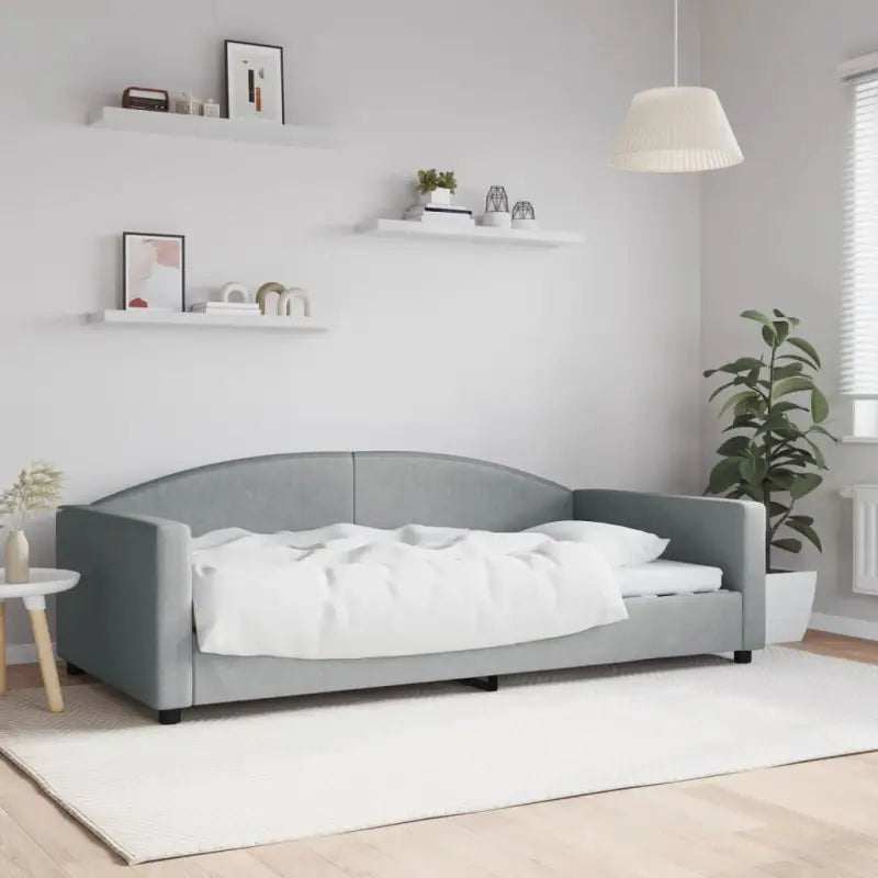 2-in-1 Slaapbank voor in woonkamer of slaapkamer - Lichtgrijs / 100 x 200 cm / zonder matras - Bedden & bedframes
