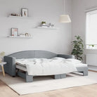 2-in-1 Slaapbank voor in woonkamer of slaapkamer - Lichtgrijs / 90 x 200 cm / met onderschuifbed - Bedden & bedframes