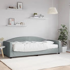 2-in-1 Slaapbank voor in woonkamer of slaapkamer - Lichtgrijs / 90 x 200 cm / met matras - Bedden & bedframes