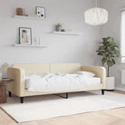 2-in-1 Slaapbank voor Woon- of Slaapkamer - Crème / 90 x 200 cm / met matras - Bedden & bedframes