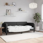 2-in-1 Slaapbank voor Woon- of Slaapkamer - Zwart / 80 x 200 cm / zonder matras - Bedden & bedframes