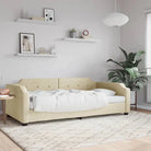 2-in-1 Slaapbank voor Woonkamer en Slaapkamer - Crème / 80 x 200 cm / zonder matras - Bedden & bedframes