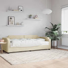 2-in-1 Slaapbank voor Woonkamer en Slaapkamer - Crème / 80 x 200 cm / met matras - Bedden & bedframes
