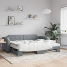 2-in-1 Slaapbank voor Woonkamer en Slaapkamer - Lichtgrijs / 80 x 200 cm / met onderschuifbed - Bedden & bedframes