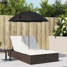 2-persoons ligbed met poly rattan voor een comfortabele zitervaring - Bruin / 1 - Ligstoelen