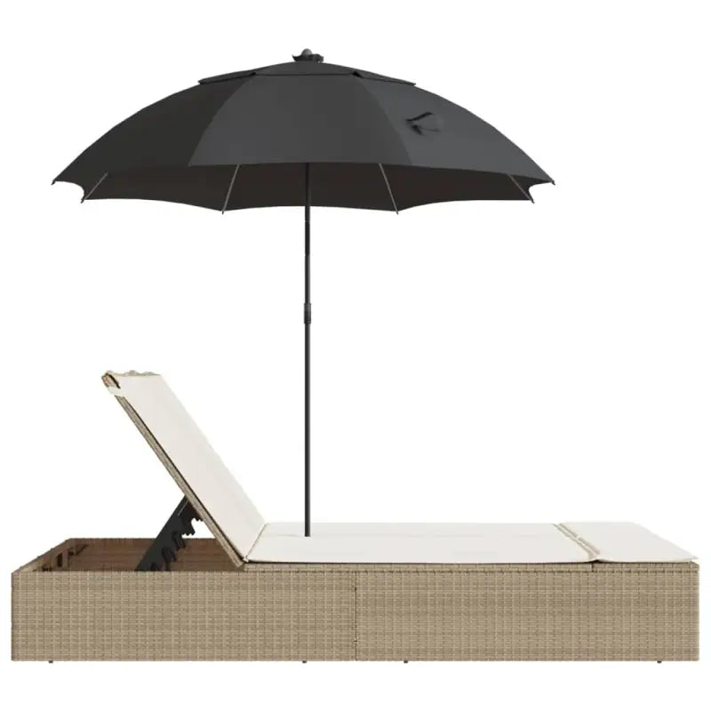 2-persoons ligbed met poly rattan voor een comfortabele zitervaring - Ligstoelen