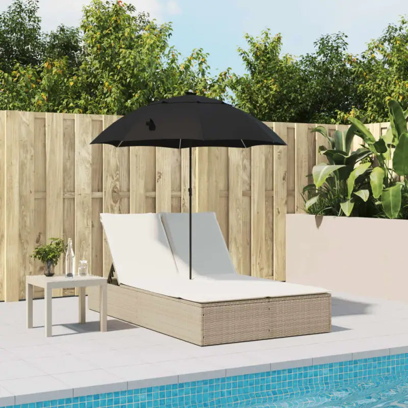 2-persoons ligbed met poly rattan voor een comfortabele zitervaring - Ligstoelen