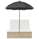 2-persoons ligbed met poly rattan voor een comfortabele zitervaring - Ligstoelen